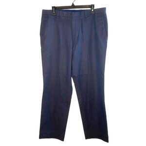 Banana Republic Men's flat front non-iron Slim Fit navy dress pants size 35x32